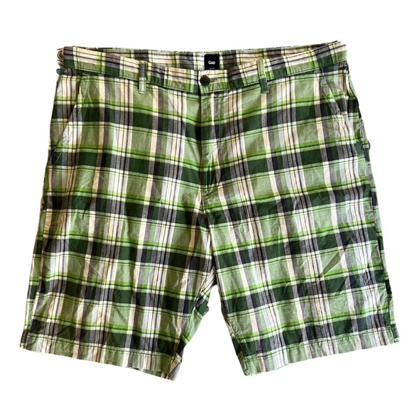 Gap Men’s Green Plaid Shorts - Picture 1 of 10